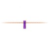 Prong Set Baguette Amethyst Birthstone Bead Charm