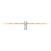 Prong Set Baguette Aquamarine Birthstone Bead Charm