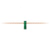 Prong Set Baguette Emerald Birthstone Bead Charm