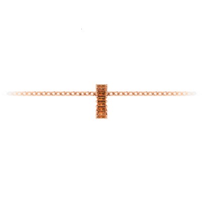 Prong Set Baguette Garnet Birthstone Bead Charm