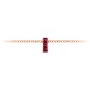 Prong Set Baguette Ruby Birthstone Bead Charm