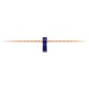 Prong Set Baguette Sapphire Birthstone Bead Charm