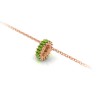 Prong Set Baguette Peridot Birthstone Bead Charm