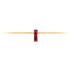 Prong Set Baguette Ruby Birthstone Bead Charm