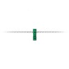Prong Set Baguette Emerald Birthstone Bead Charm