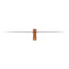 Prong Set Baguette Garnet Birthstone Bead Charm