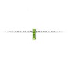 Prong Set Baguette Peridot Birthstone Bead Charm