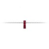 Prong Set Baguette Ruby Birthstone Bead Charm
