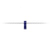 Prong Set Baguette Sapphire Birthstone Bead Charm