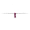 Prong Set Baguette Tourmaline Birthstone Bead Charm