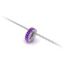 Prong Set Baguette Amethyst Birthstone Bead Charm