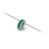 Prong Set Baguette Emerald Birthstone Bead Charm