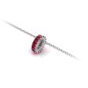 Prong Set Baguette Ruby Birthstone Bead Charm
