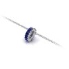 Prong Set Baguette Sapphire Birthstone Bead Charm