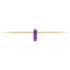 Prong Set Baguette Amethyst Birthstone Bead Charm