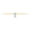 Prong Set Baguette Aquamarine Birthstone Bead Charm