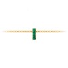 Prong Set Baguette Emerald Birthstone Bead Charm