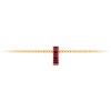 Prong Set Baguette Ruby Birthstone Bead Charm