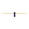 Prong Set Baguette Sapphire Birthstone Bead Charm