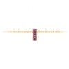 Prong Set Baguette Tourmaline Birthstone Bead Charm