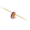 Prong Set Baguette Amethyst Birthstone Bead Charm