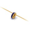 Prong Set Baguette Sapphire Birthstone Bead Charm
