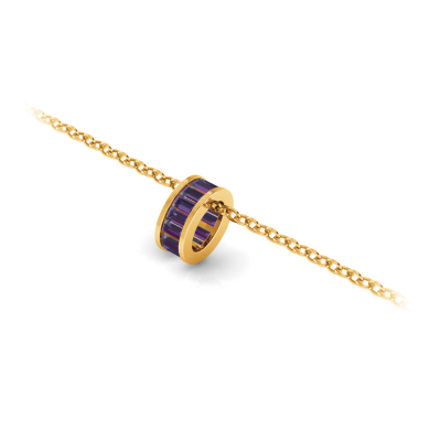 Channel Set Baguette Alexandrite Birthstone Bead Charm