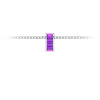 Channel Set Baguette Amethyst Birthstone Bead Charm