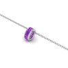 Channel Set Baguette Amethyst Birthstone Bead Charm