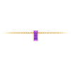 Channel Set Baguette Amethyst Birthstone Bead Charm