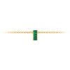 Channel Set Baguette Emerald Birthstone Bead Charm