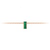 Channel Set Baguette Emerald Birthstone Bead Charm