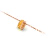 Channel Set Baguette Citrine Birthstone Bead Charm