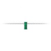 Channel Set Baguette Emerald Birthstone Bead Charm
