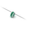 Channel Set Baguette Emerald Birthstone Bead Charm