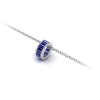 Channel Set Baguette Sapphire Birthstone Bead Charm