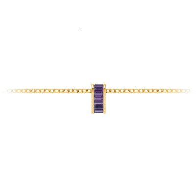 Channel Set Baguette Alexandrite Birthstone Bead Charm