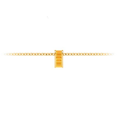 Channel Set Baguette Citrine Birthstone Bead Charm