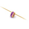 Channel Set Baguette Amethyst Birthstone Bead Charm