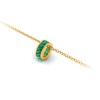 Channel Set Baguette Emerald Birthstone Bead Charm