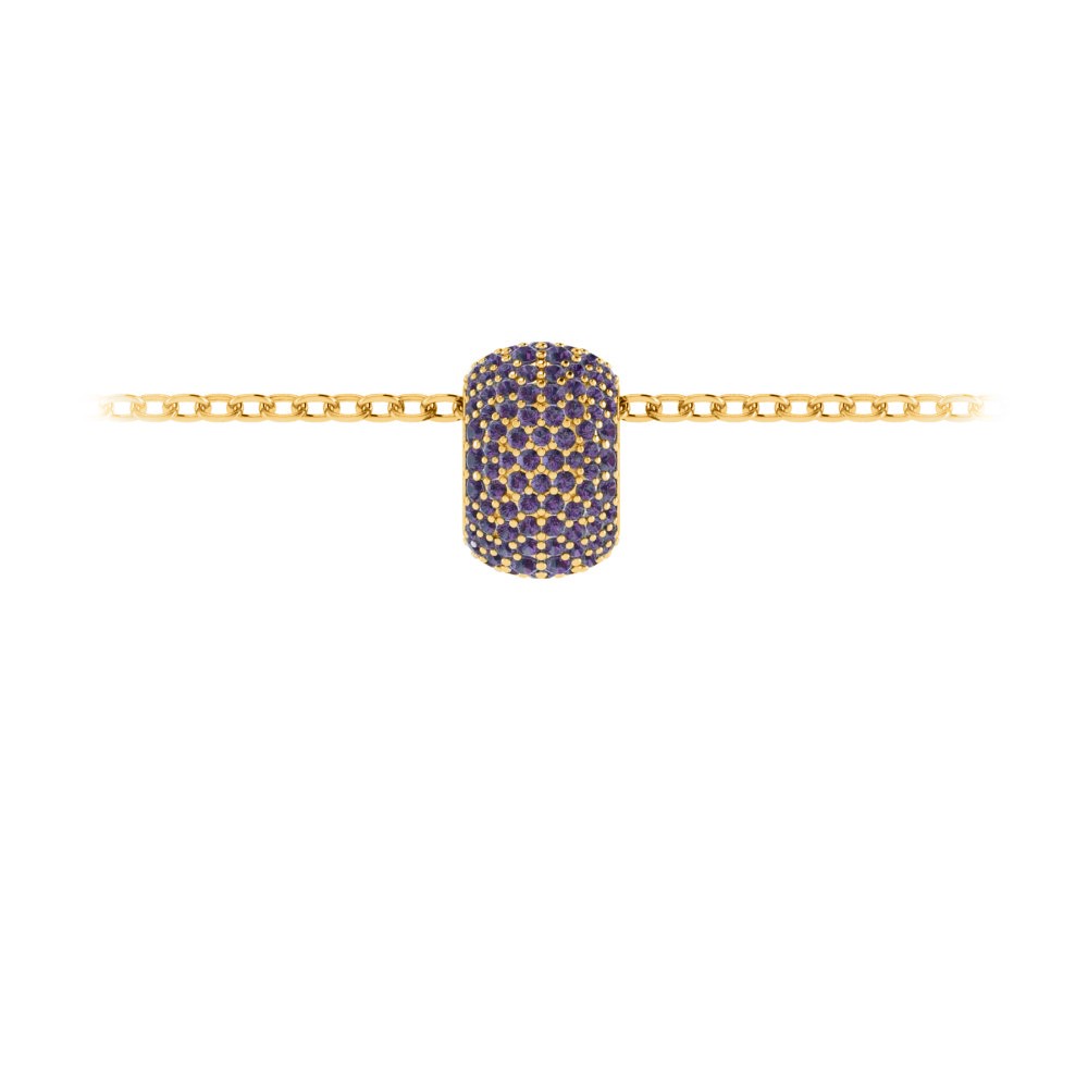 Pavé Alexandrite Birthstone Bead Charm