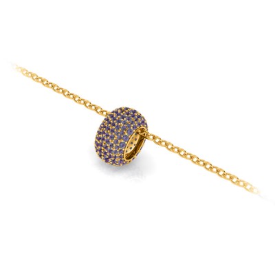 Pavé Alexandrite Birthstone Bead Charm