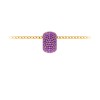Pavé Amethyst Birthstone Bead Charm