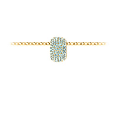 Pavè Aquamarine Birthstone Bead Charm