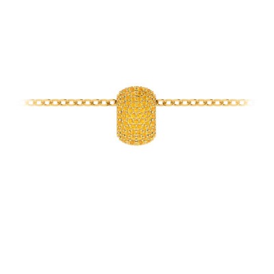 Pavé Citrine Birthstone Bead Charm