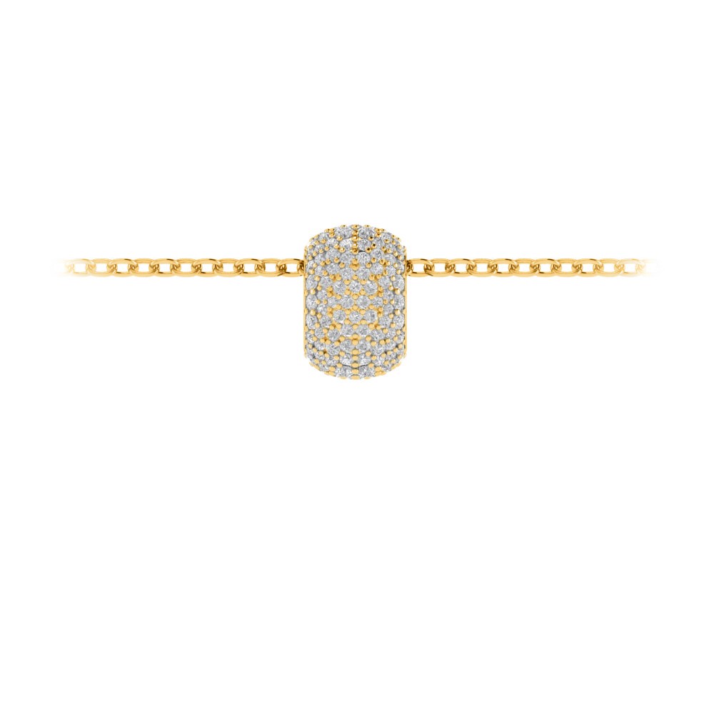 Pavé Lab Diamond Birthstone Bead Charm