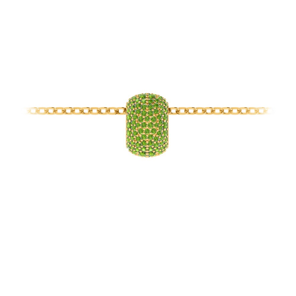 Pavé Peridot Birthstone Bead Charm