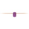 Pavé Amethyst Birthstone Bead Charm