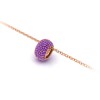 Pavé Amethyst Birthstone Bead Charm