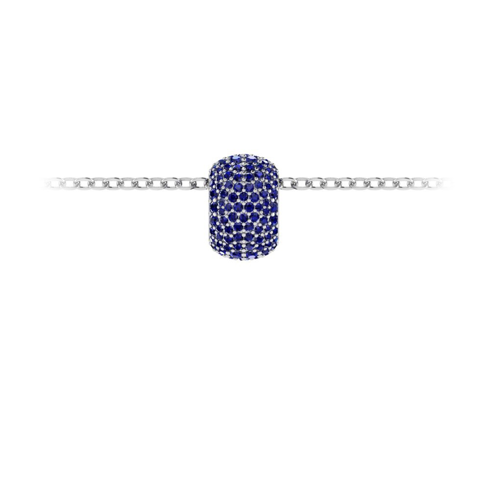 Pavè Sapphire Birthstone Bead Charm